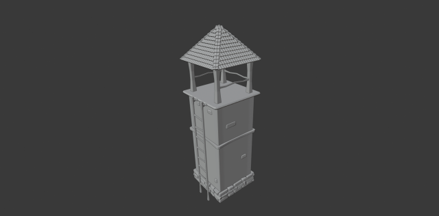 tower low poly 3D मॉडल .c4d .max .obj .3ds .fbx .stl .blend 