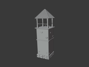 tower low poly 3D मॉडल