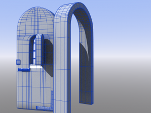 dungeon door castle or protected entryway Model 3D