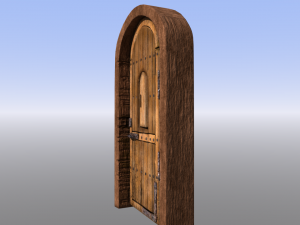 dungeon door castle or protected entryway Model 3D