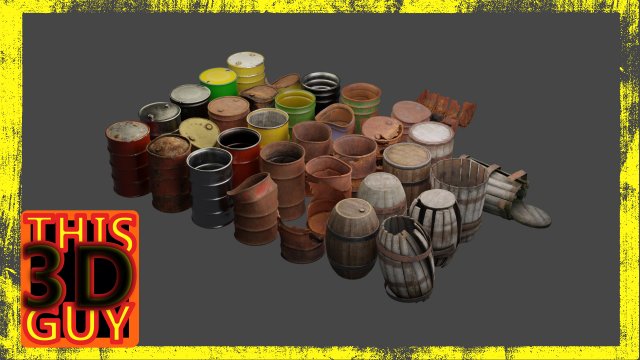 barrel extensive collection 3D Model .c4d .max .obj .3ds .fbx .stl .blend 
