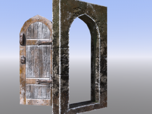 medieval dungeon or castle door Modèle 3D