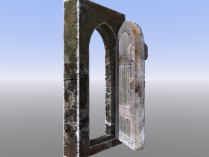 medieval dungeon or castle door Modèle 3D