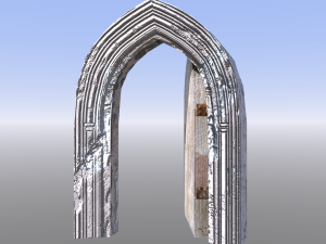 medieval door with stone frame 3D Model