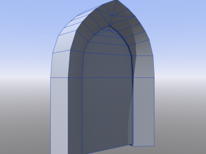 medieval door with stone frame 3D Model