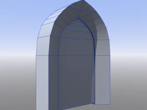 medieval door with stone frame 3D Model