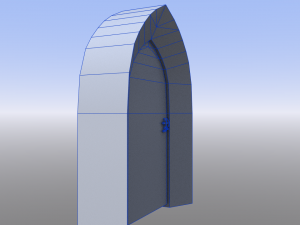 medieval door with stone frame 3D Model