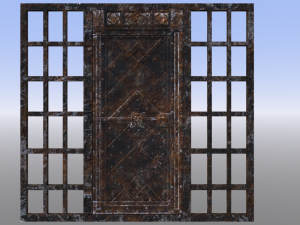 rusty gate with bars Modèle 3D