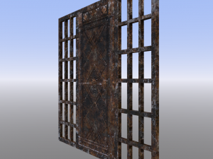 rusty gate with bars Modelo 3D