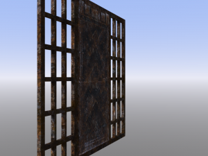rusty gate with bars Modelo 3D
