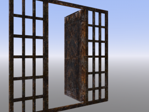rusty gate with bars Modelo 3D