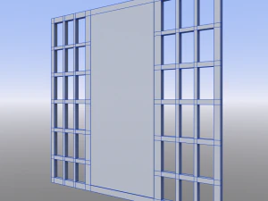 rusty gate with bars 3D Model