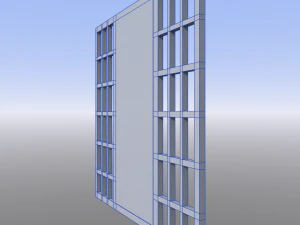 rusty gate with bars 3D Model