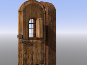 medieval dungeon door five pack Modèle 3D