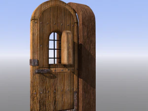 medieval dungeon door five pack 3D Model