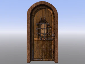 medieval dungeon door five pack 3D Model