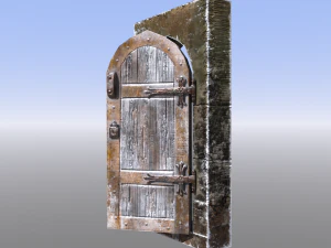medieval dungeon door five pack 3D Model