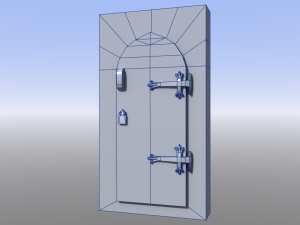 medieval dungeon door five pack Modèle 3D