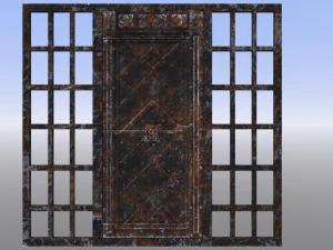 medieval dungeon door five pack 3D Model