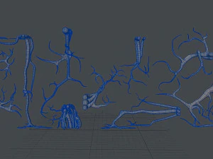 roots or vines pack low-poly 3D Model