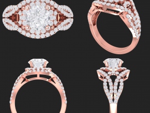 collection of 20 ladies diamond rings - 1 3Dプリントモデル