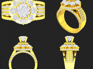 collection of 20 ladies diamond rings - 1 3Dプリントモデル