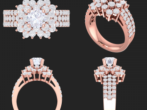 collection of 20 ladies diamond rings - 1 3Dプリントモデル