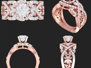 collection of 20 ladies diamond rings - 1 3Dプリントモデル