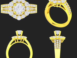 collection of 20 ladies diamond rings - 1 3Dプリントモデル