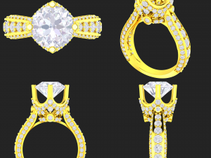 collection of 20 ladies diamond rings - 1 3Dプリントモデル