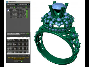 koleksi 20 cincin berlian wanita - 1 Model Cetak 3D