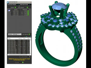 koleksi 20 cincin berlian wanita - 1 Model Cetak 3D