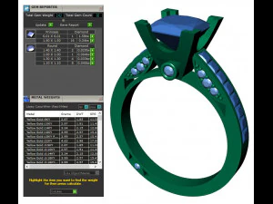 koleksi 20 cincin berlian wanita - 1 Model Cetak 3D