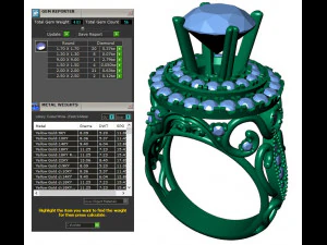 koleksi 20 cincin berlian wanita - 1 Model Cetak 3D