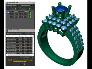 koleksi 20 cincin berlian wanita - 1 Model Cetak 3D