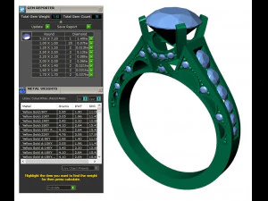 koleksi 20 cincin berlian wanita - 1 Model Cetak 3D