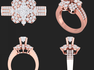 collection of 20 ladies diamond rings - 2 Modelo de Impressão 3D