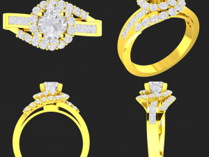 collection of 20 ladies diamond rings - 2 Modelo de Impressão 3D