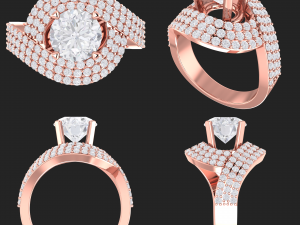 collection of 20 ladies diamond rings - 2 Modelo de Impressão 3D