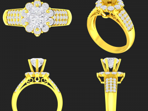 collection of 20 ladies diamond rings - 2 Modelo de Impressão 3D