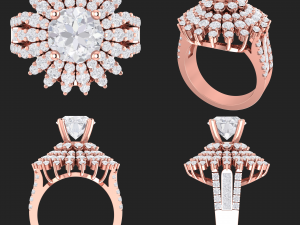 collection of 20 ladies diamond rings - 2 Modelo de Impressão 3D
