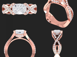 collection of 20 ladies diamond rings - 2 Modelo de Impressão 3D