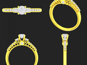 collection of 20 ladies diamond rings - 2 Modelo de Impressão 3D