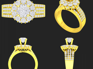 collection of 20 ladies diamond rings - 2 Modelo de Impressão 3D