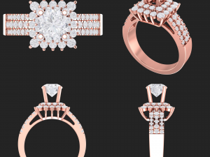 collection of 20 ladies diamond rings - 2 Modelo de Impressão 3D
