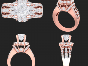collection of 20 ladies diamond rings - 2 Modelo de Impressão 3D