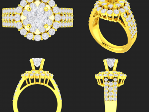 collection of 20 ladies diamond rings - 2 Modelo de Impressão 3D