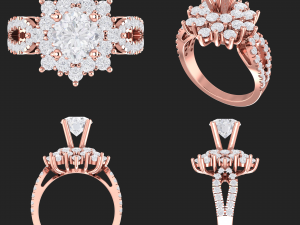 collection of 20 ladies diamond rings - 2 Modelo de Impressão 3D