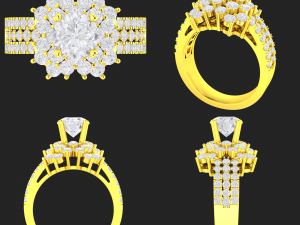 collection of 20 ladies diamond rings - 2 Modelo de Impressão 3D