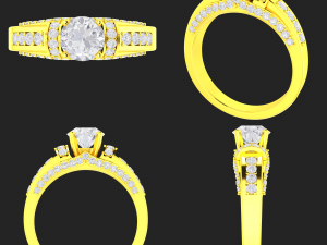 collection of 20 ladies diamond rings - 2 Modelo de Impressão 3D